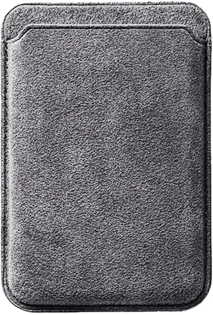 Mastersøn Alcantara Magsafe Wallet Grijs - Portemonnee - Pasjeshouder Apple iPhone - Kaarthouder - Donker Grijs
