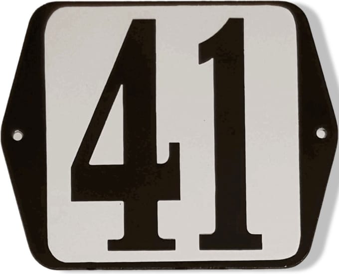 Huisnummer standaard nummer 41
