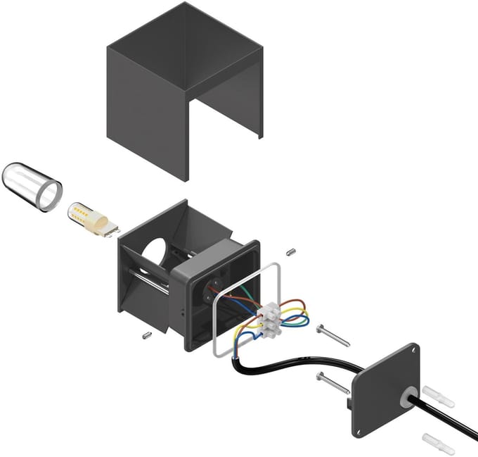 ledscom.de Wandlamp CUBEL voor buiten, IP65, up/downlight, antraciet mat, vierkant, 1x G9 max. 10W