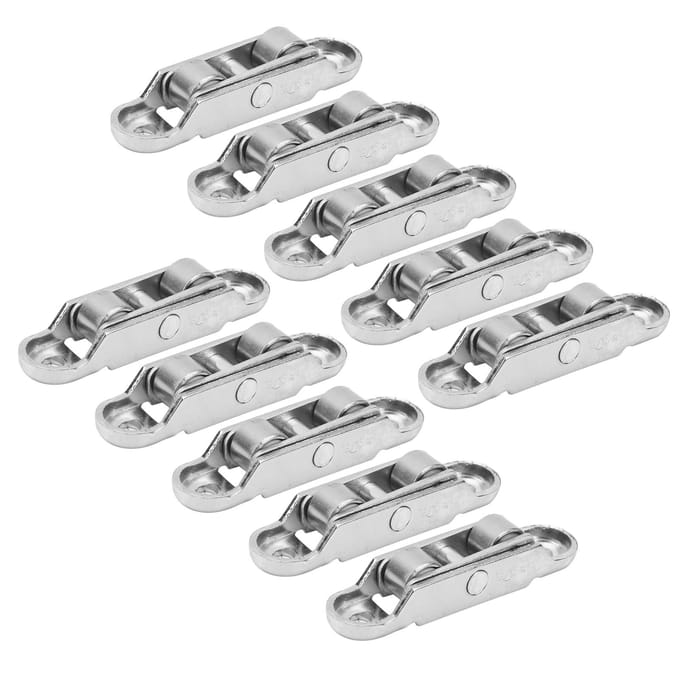 20 stuks schuifdeur raam katrol dubbele platte rollen kunststof staal push-pull flexibel beslag