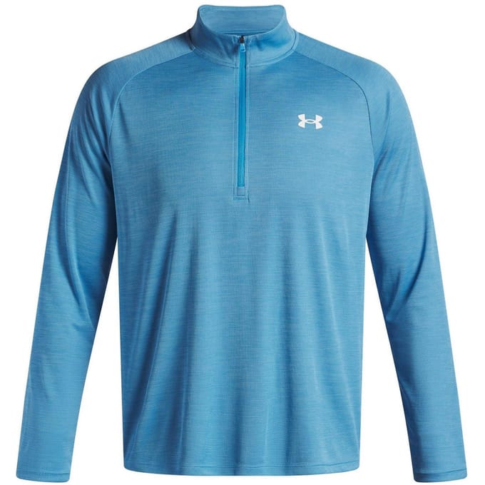 Under Armour Heren Tech Textured Half Zip Top (Etherisch Blauw)