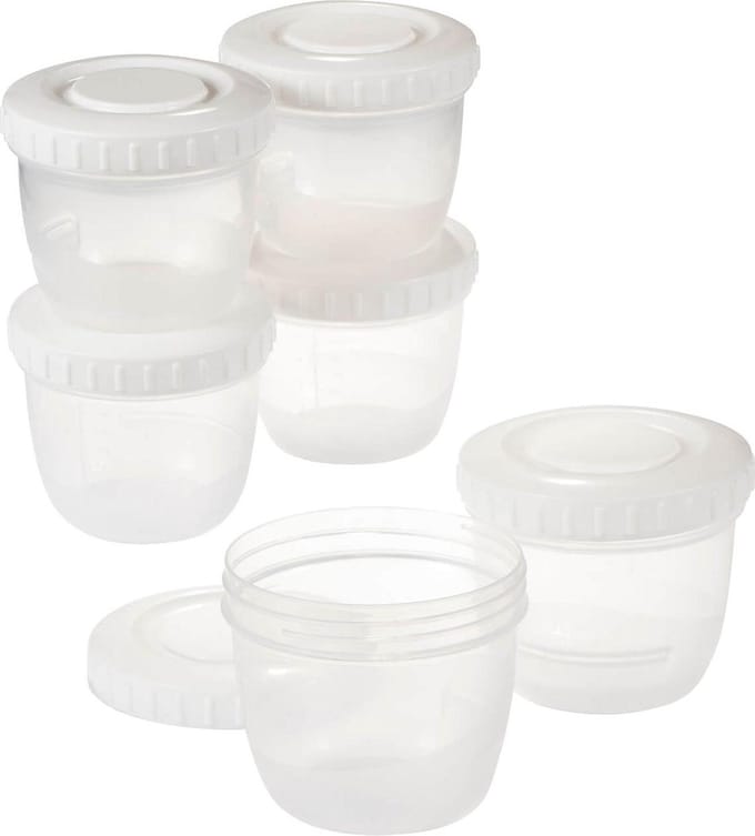 Difrax Moedermelk en babyvoeding bewaarbakjes - 12 stuks
