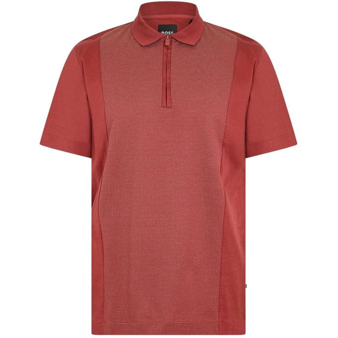Boss Heren Paras 365 Poloshirt met Korte Mouwen (Bruin)