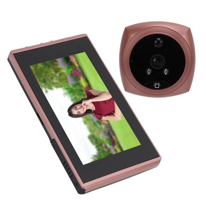 4.5in Digitale Deurkijker Smart Nachtzicht Bewegingsdetectie Anti-Diefstal Kijkgaatje Camera voor Thuis wit