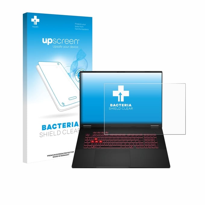 upscreen - Screenprotector voor ASUS TUF Gaming A18 2025 - Folie Beschermfolie transparant antibacterieel