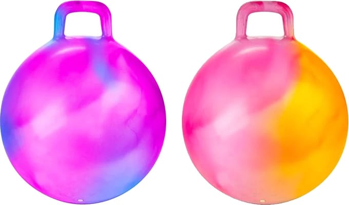 Skippybal marble set - 2x - D45 cm - buitenspeelgoed voor kinderen