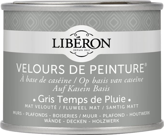 Liberon Velours De Peinture Muurverf - Mat - Gris Temps De Pluie - 0,125l