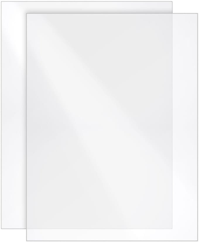 Dailygoods- Acrylplaat 40 x 30 cm - Set van 2 - 4 mm dik - Hoogglanzend - Transparant - Slagvast - UV-bestendig - Acrylglas