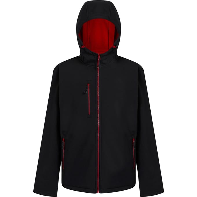 Regatta Heren Navigate 2 Layer Soft Shell Jas (Zwart/Klassiek Rood)
