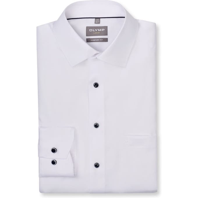 OLYMP Luxor Overhemd, Comfort Fit, New Kent, Wit