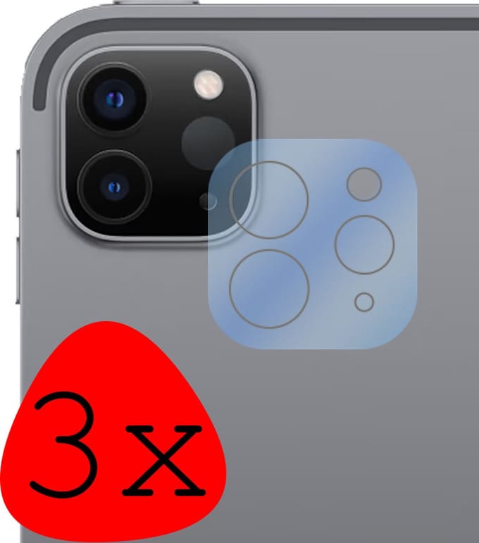 Camera Lens Protector - 3 Stuks Geschikt voor Apple iPad Pro (2020) - 11 inch - Camera Screenprotector Beschermglas - Gehard Glas - Tempered Glass - Screen Protector