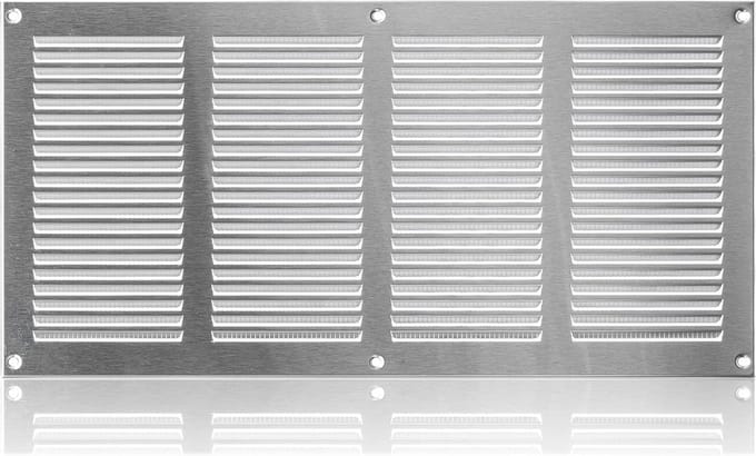 RVS Ventilatie Rooster 400x200mm met Muggenhor