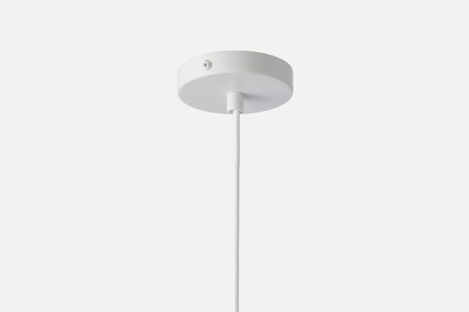 Houten Stenen Hanglamp Groot Wit