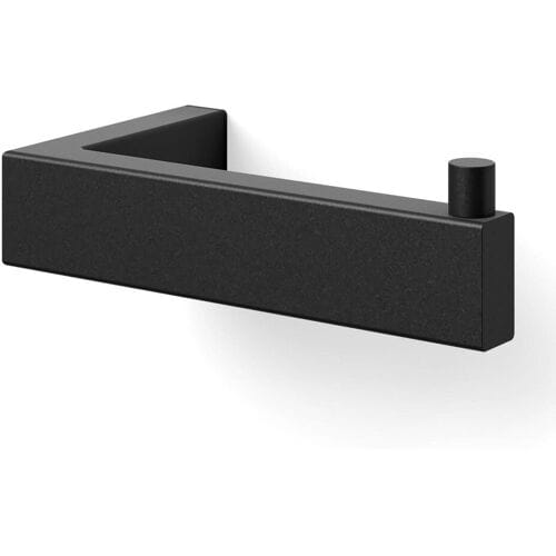 Zack Linea toiletrolhouder zwart RVS