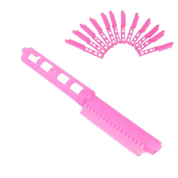 Lot de 12 tiges de permanente creuses pour racines de cheveux, accessoires de coiffure pour salon de coiffure, rose rouge gris