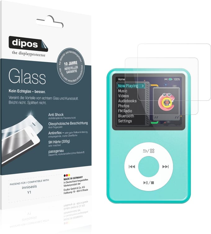 dipos – 2x Matte Pantserfolie geschikt voor innioasis Y1 | 9H Screenprotector