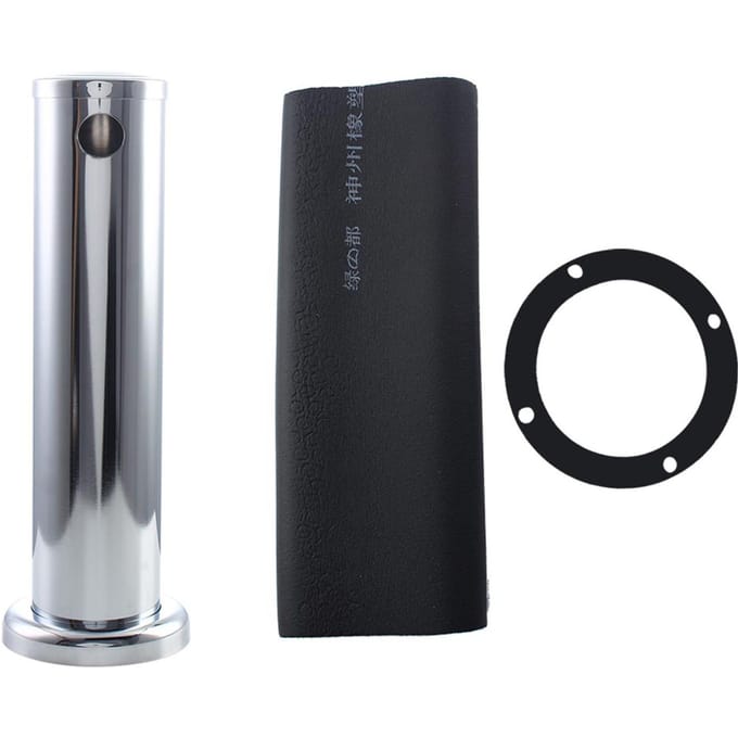 3  Roestvrij Staal Verstelbare Tapbier Kegerator Toren Bier Dispenser Tool((Enkele Kraan) gray