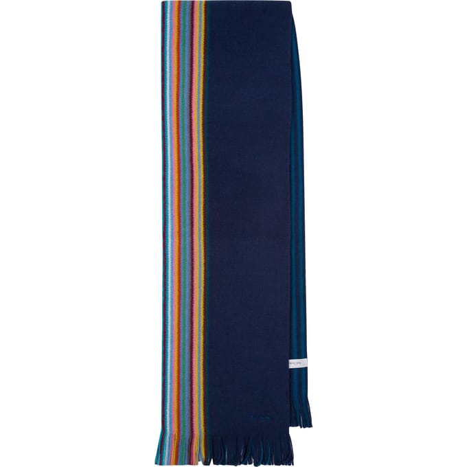 Paul Smith Scarf Multi Edge Reversible Navy Taglia: OS | Outlet | Uomo | Blu