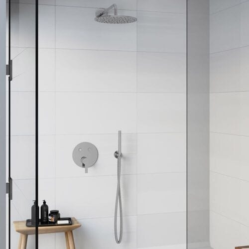 Steinberg Sensual Rain Pushtronic Set 1 round, 2 consumers, with rain shower Ø 30 cm super flat, PushtronicSet1-round