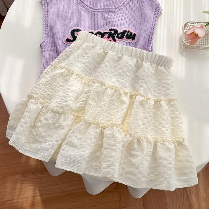 Nouvelle Jupe A-line Taille Haute, Petite Jupe Tutu, Jupe Courte. S jaune