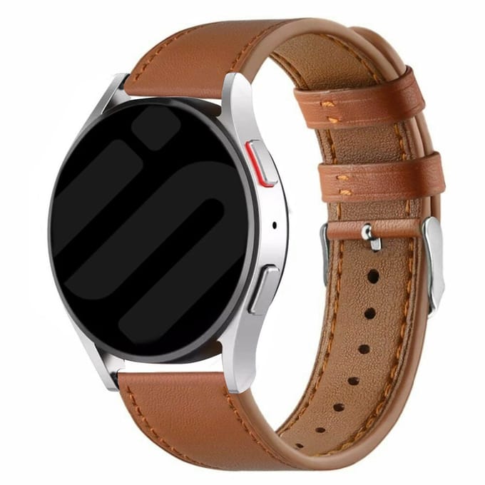 Huawei Watch GT 5 - 46mm modern leren band (bruin)