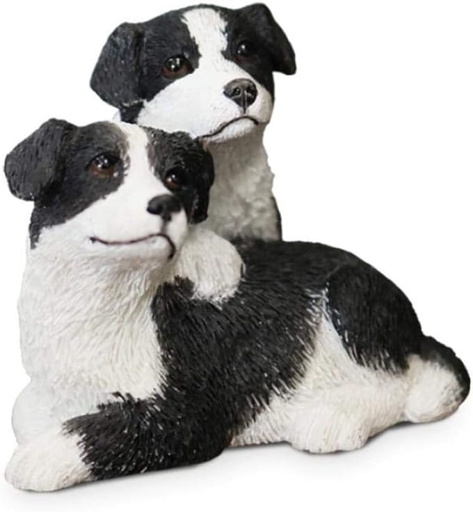 Hond Ornament - Huisdier Beeldje - Auto Interieur - Gedetailleerd Hars - 65 x 6 x 5 cm - Bruin