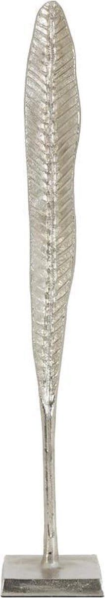 Ornament LEAF - Zilver - 10x10x58,5 cm - Blad Nikkel