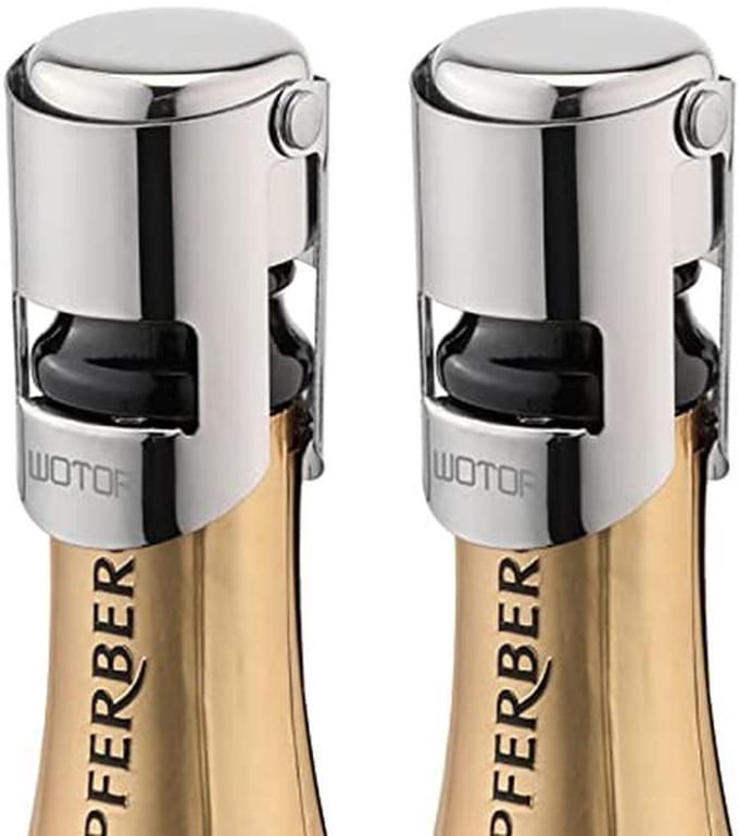 Herbruikbare Champagne Stopper met RVS en Siliconen - 2 Stuks