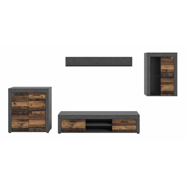 Jam Living Combinatie Oud Hout NB Matera NB - 35x169x330cm