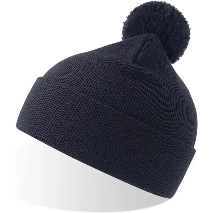 Atlantis Headwear - Wind-S Beanie with Pompom - Navy - One Size