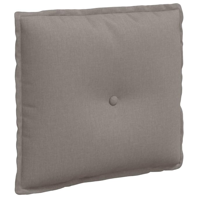 vidaXL - Rugkussen - Taupe - 50 - x - 45 - x - 19 - cm - Stof