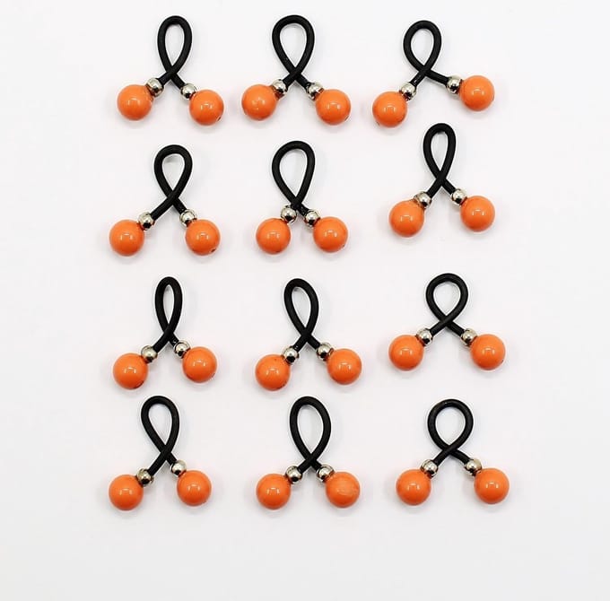 Haar binders met Swarovski Parels coral
