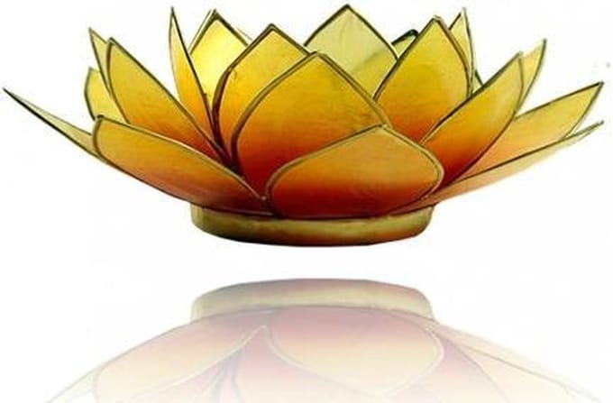 Lotus sfeerlicht 2-kleurig oranje-geel