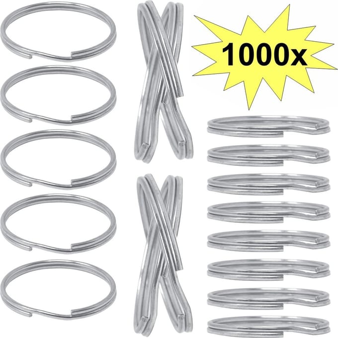 Fako Bijoux - Sleutelring - 25mm - Sleutelringen - Sleutelhanger Ringen - Staal Ring - Basic - Zilver - 1000 Stuks