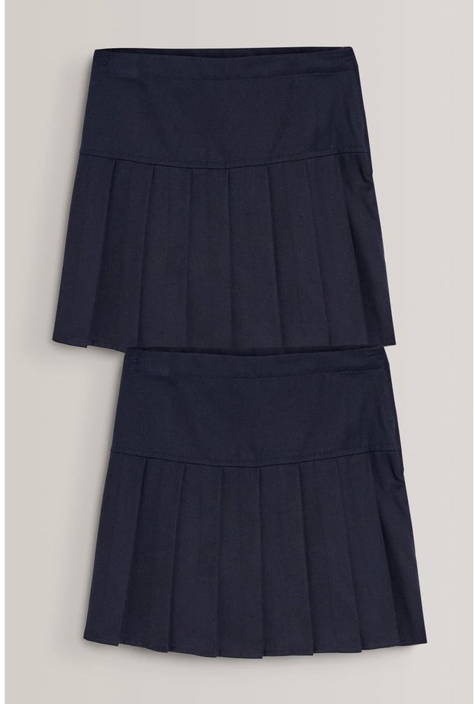 Next - Meisjes - 2 Geplooide schoolrokken - Blauw