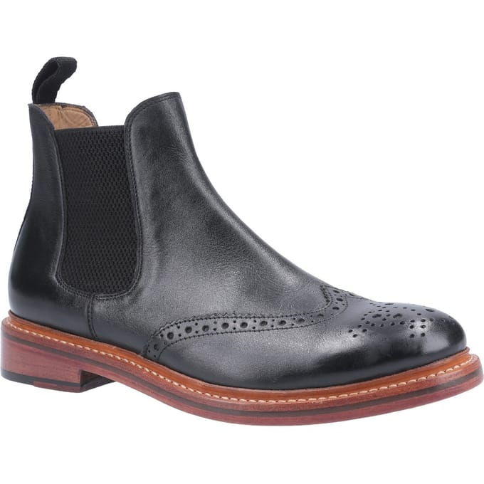 Cotswold Siddington Leren Zwarte Herenlaarzen