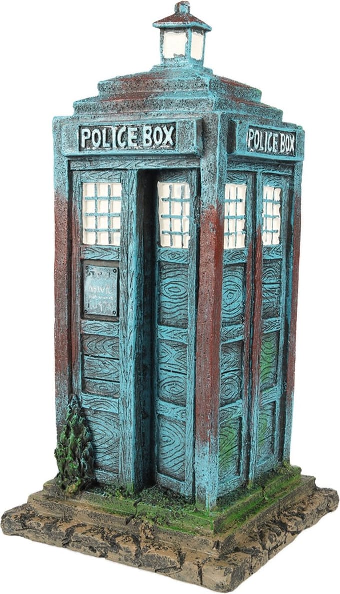 Aqua Della Telefooncel - Aquarium - Ornament - 13x12.5x24.5 cm Blauw