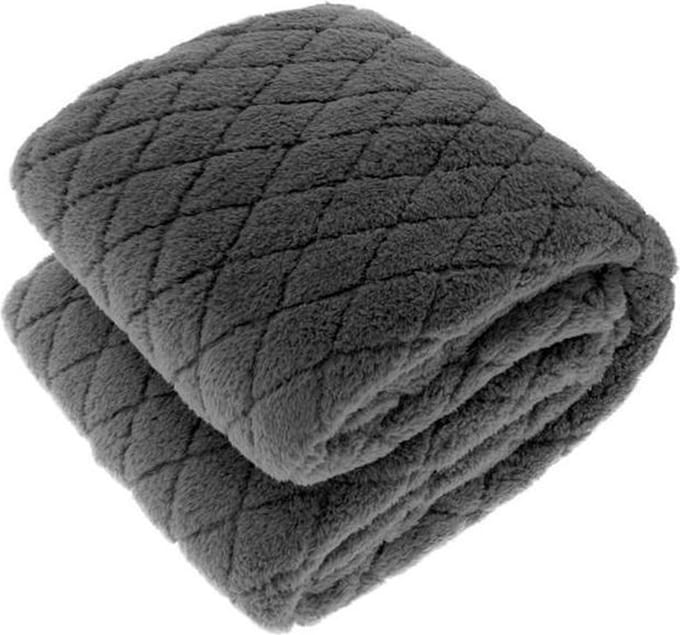 Unique Living Ezra - Fleece - Plaid - 150x200 cm - Dark Grey