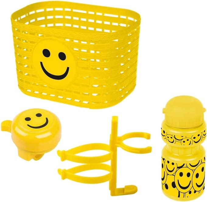 Roze Fietsaccessoires Set voor Kinderen: Mand, Bel en Drinkfles