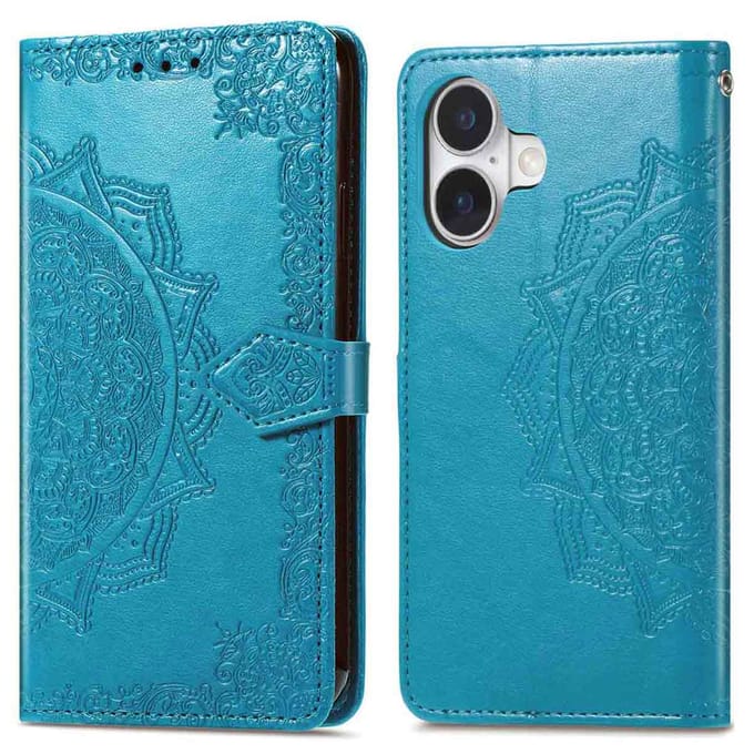 imoshion Hoesje - Geschikt voor Apple iPhone 17 - Mandala Bookcase - Turquoise
