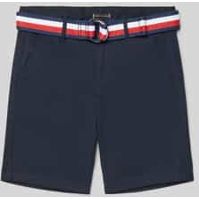 Bermuda met stoffen ceintuur