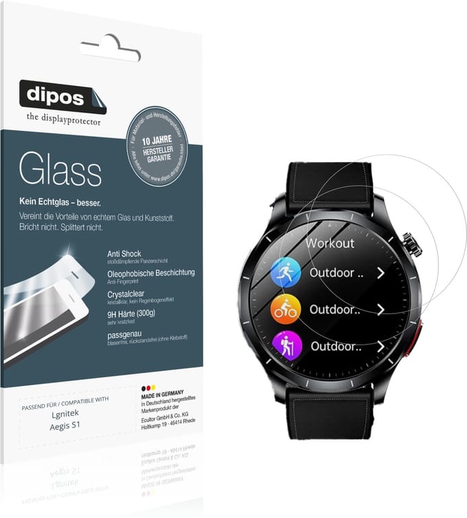 dipos – 2x Pantserfolie geschikt voor Lgnitek Aegis S1 | 9H Screenprotector