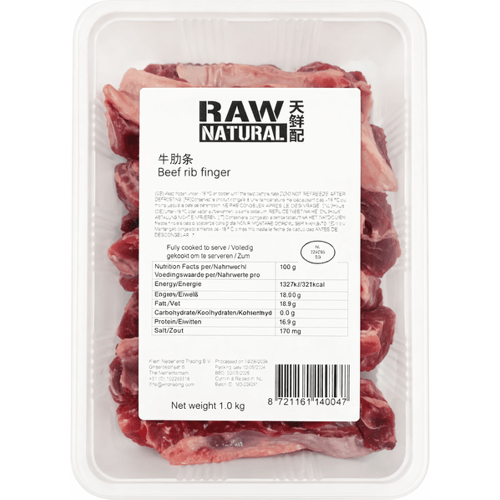 Raw Naturals Raw Natural Beef Rib Finger - 1 kg