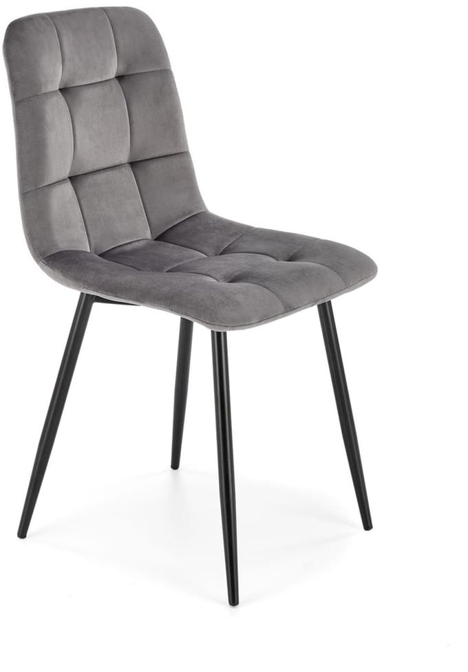 Luxury4Home K526 Serie - Eetkamerstoel - Grijs - Zwart Noppen
