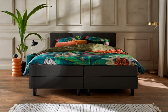 Boxspringset LARA, 160x200, Antraciet