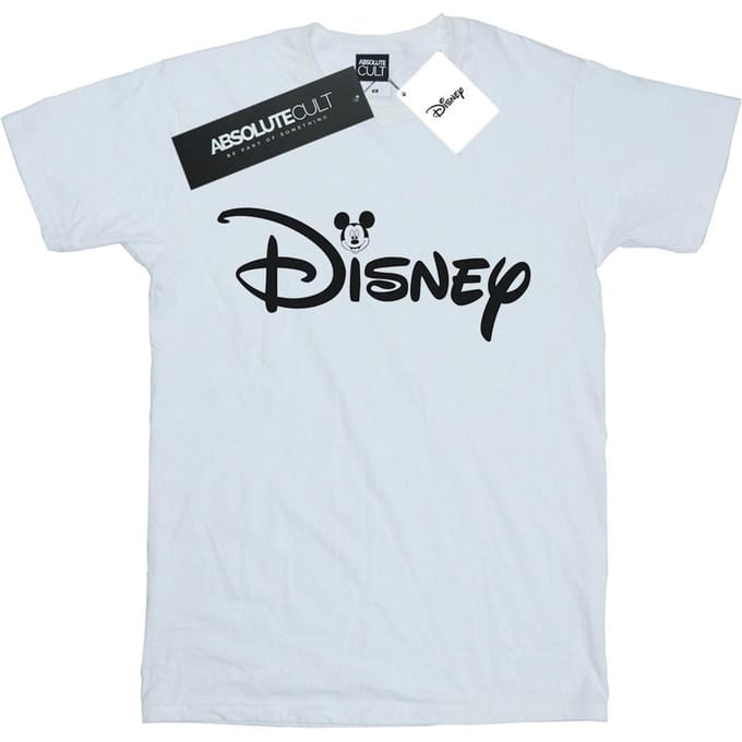Disney Jongens Mickey Mouse Hoofd Logo T-shirt (Wit)
