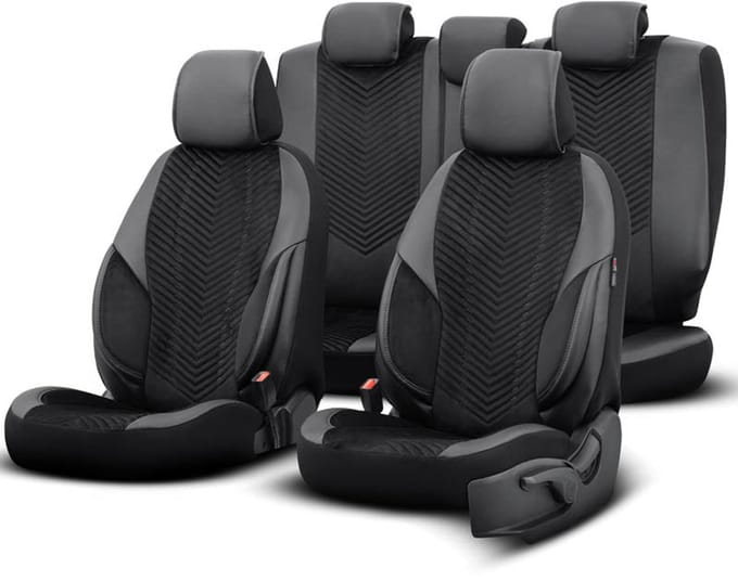 Autostoelhoezenset Advanced zwart (complete set)