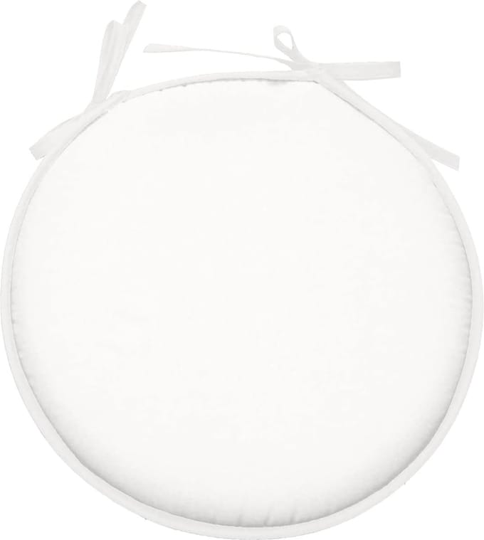 STOF Nelson Stoelkussen - Ø 40 cm - 100% Polyester - Wit