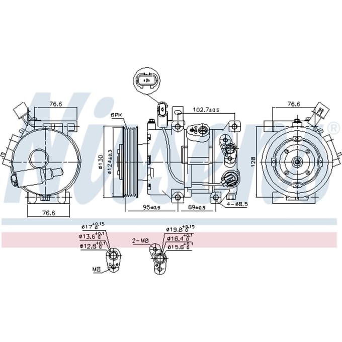 Compressor, airconditioner NISSENS 890425