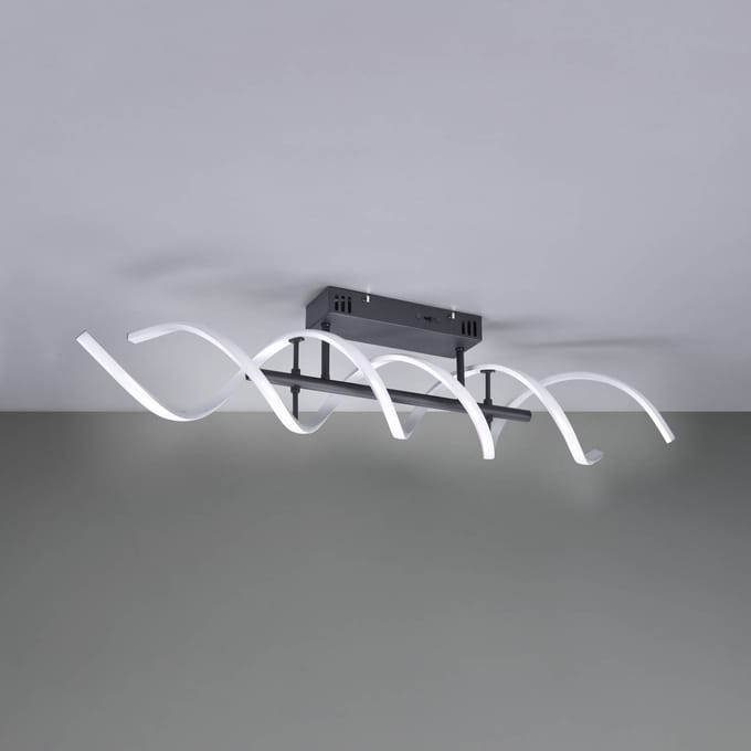 Trio Lighting LED plafondlamp Sequence, dimbaar, CCT, aluminium
